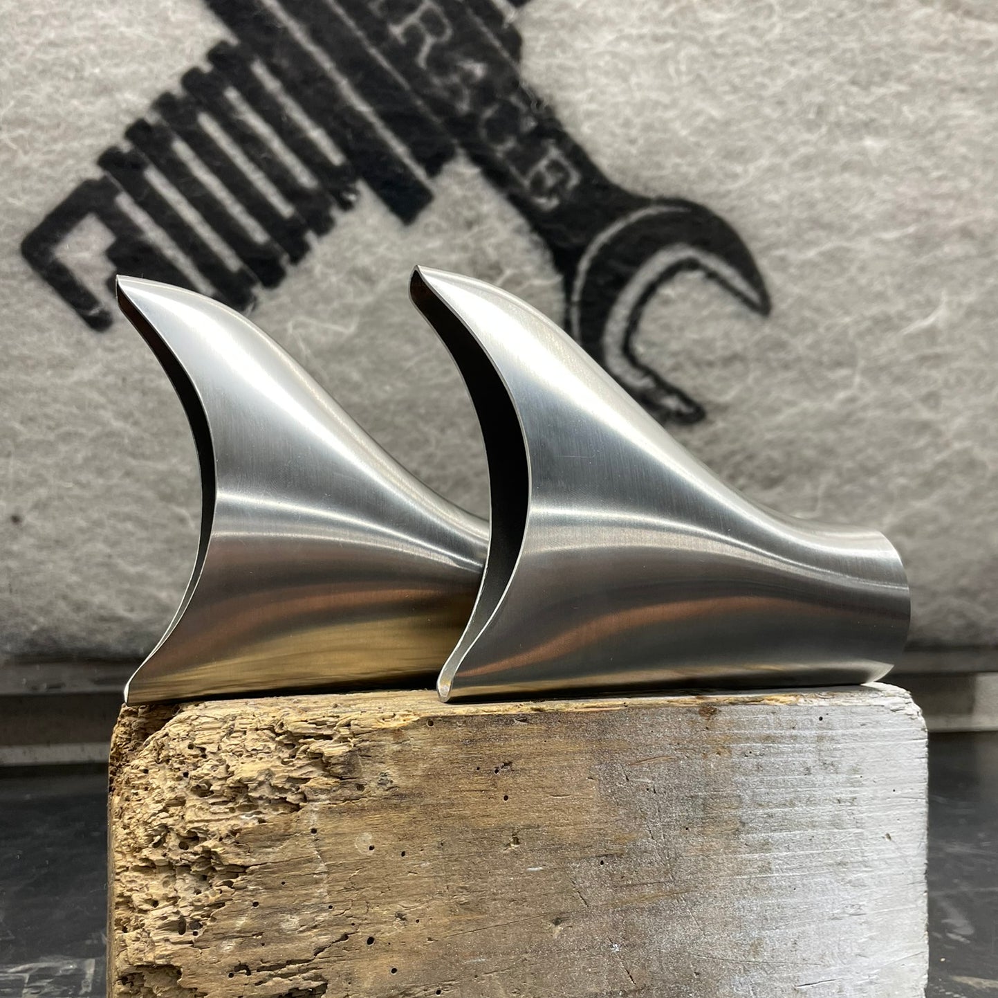 Fishtail Endstück aus Edelstahl 44,5mm