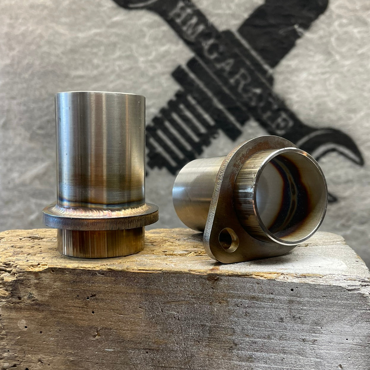 Shovelhead Krümmerflansch 6mm Edelstahl 44,5mm Paar