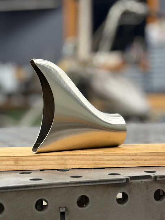 Fishtail Endstück aus Edelstahl 48,3mm