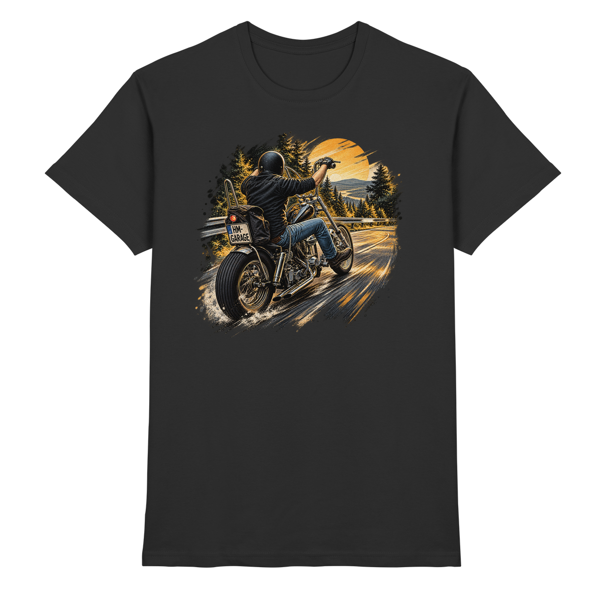 Oldschool Chopper - Ride Free | Vintage Biker T-Shirt | HM-GARAGE - Classic Shirt