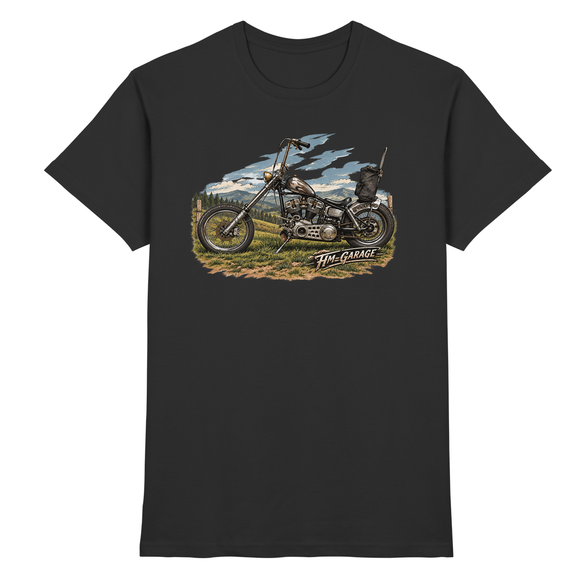 Oldschool Chopper T-Shirt - Ride Free | Vintage Biker Design | HM-GARAGE - Classic Shirt